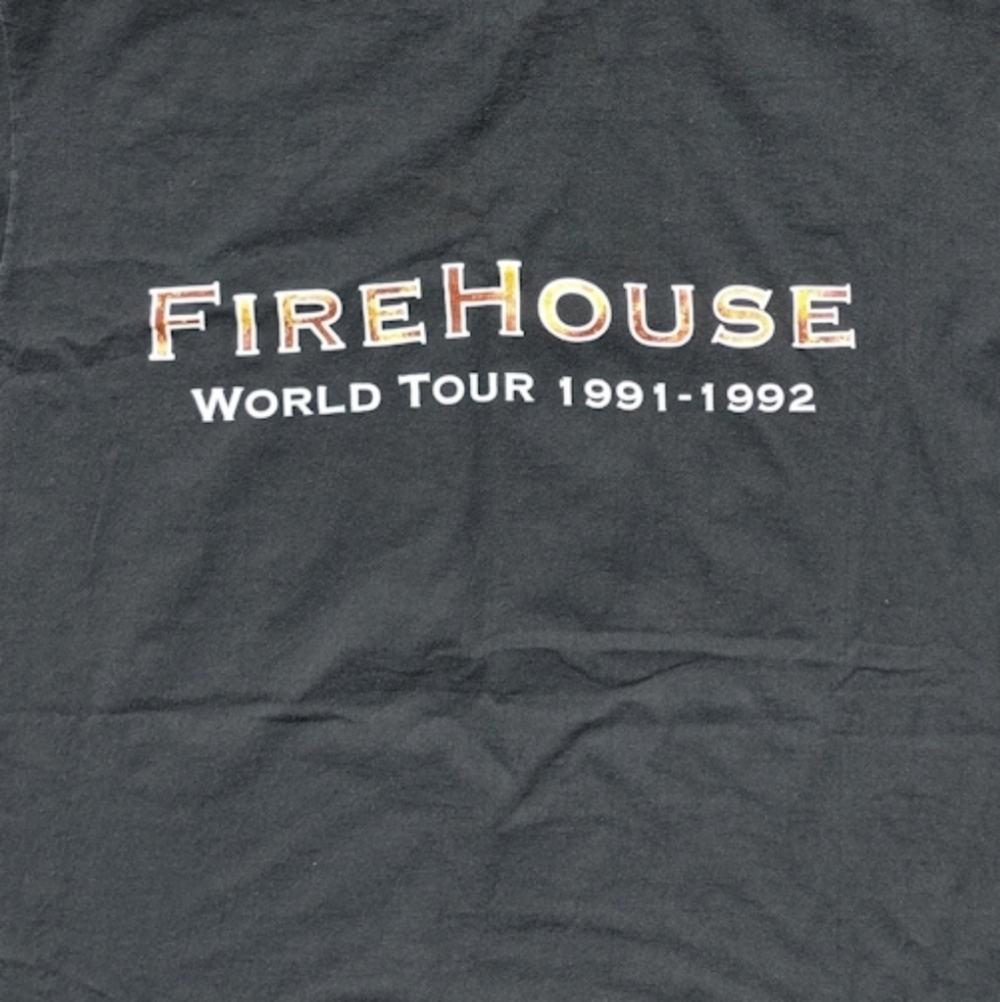 Vtg 1991 FireHouse World Tour Hanes Made in USA Size (XL) - Picture 7 of 7